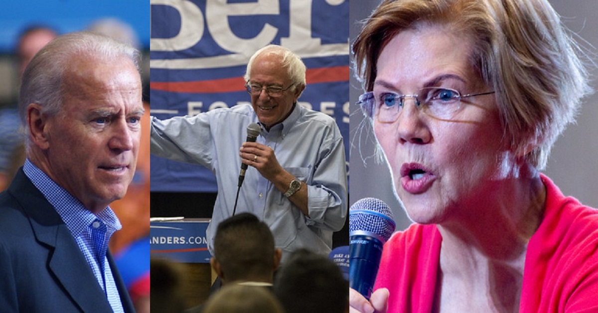 joe biden, bernie sanders, elizabeth warren