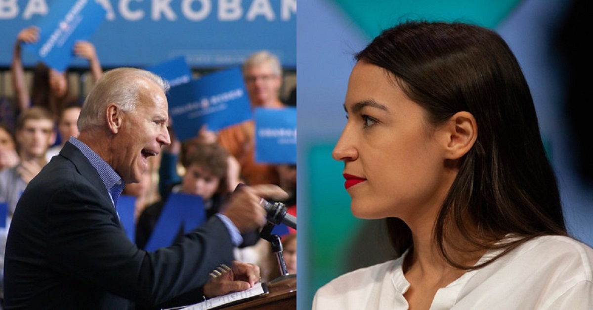 joe biden, ocasio-cortex