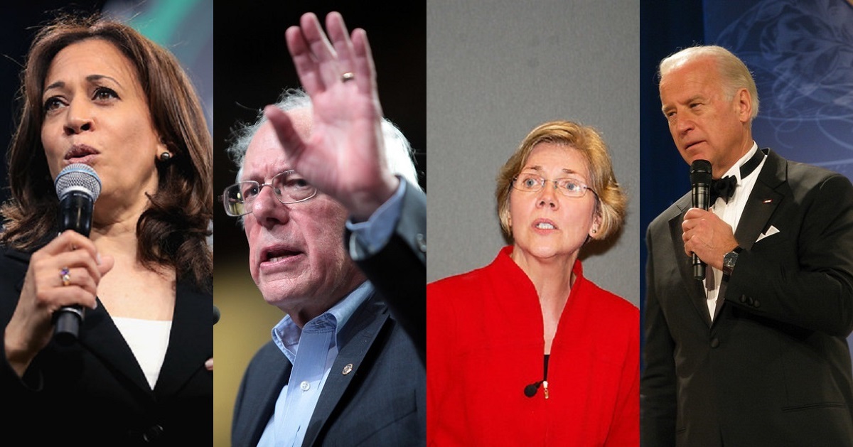 joe biden, kamala harris, elizabeth warren, bernie sanders