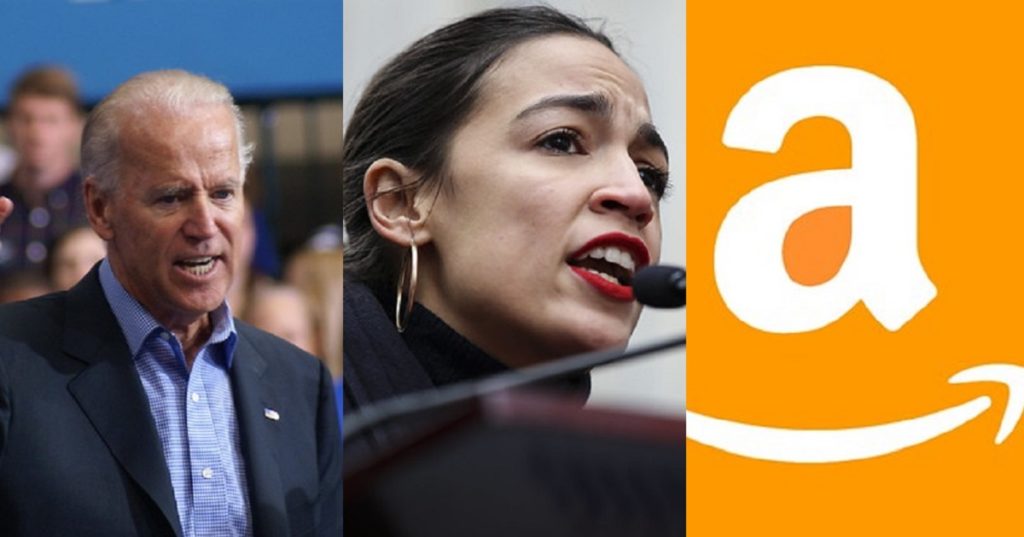 joe biden, aoc, amazon