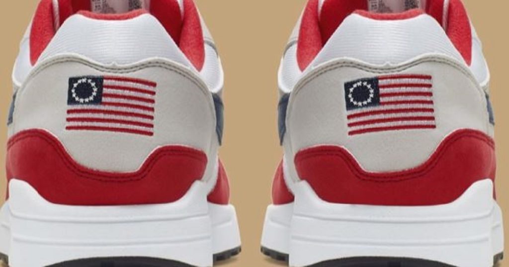 colin kaepernick nike betsy ross flag shoes offensive